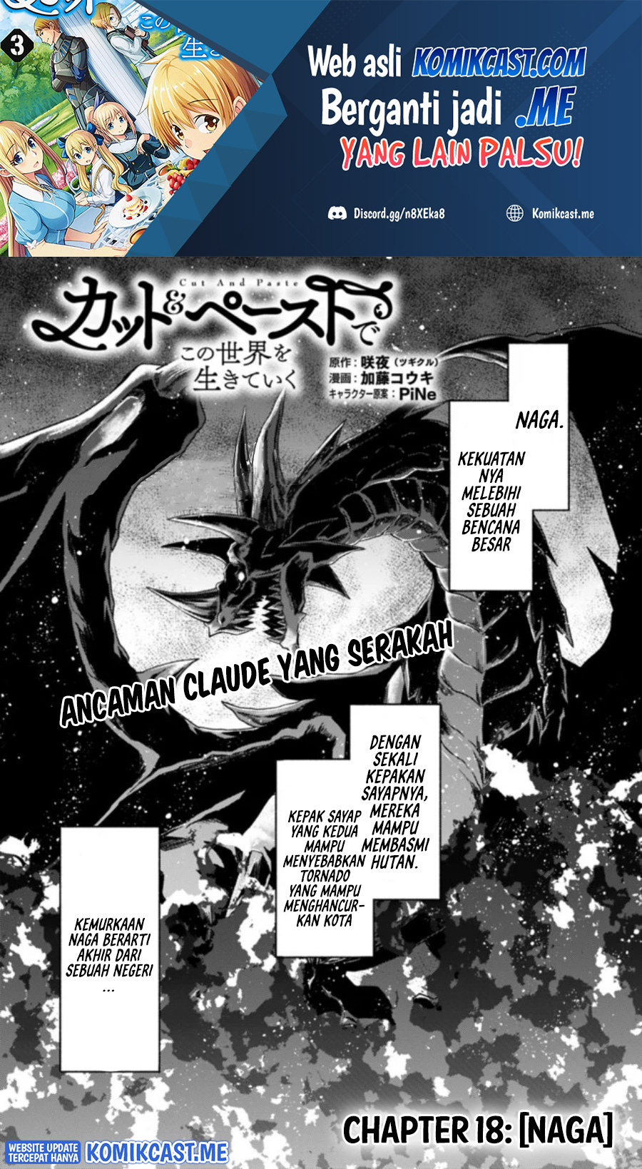 Living In This World With Cut & Paste Chapter 18 Bahasa Indonesia